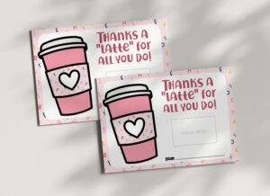 teacher coffee gift card holder