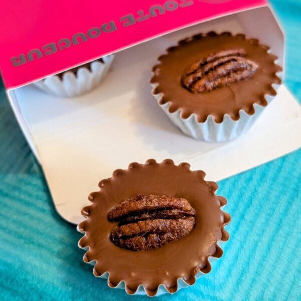 Chocolate Marzipan Cups (Pistachio & Pecan Praline)