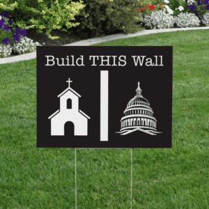 build this wall yard sign