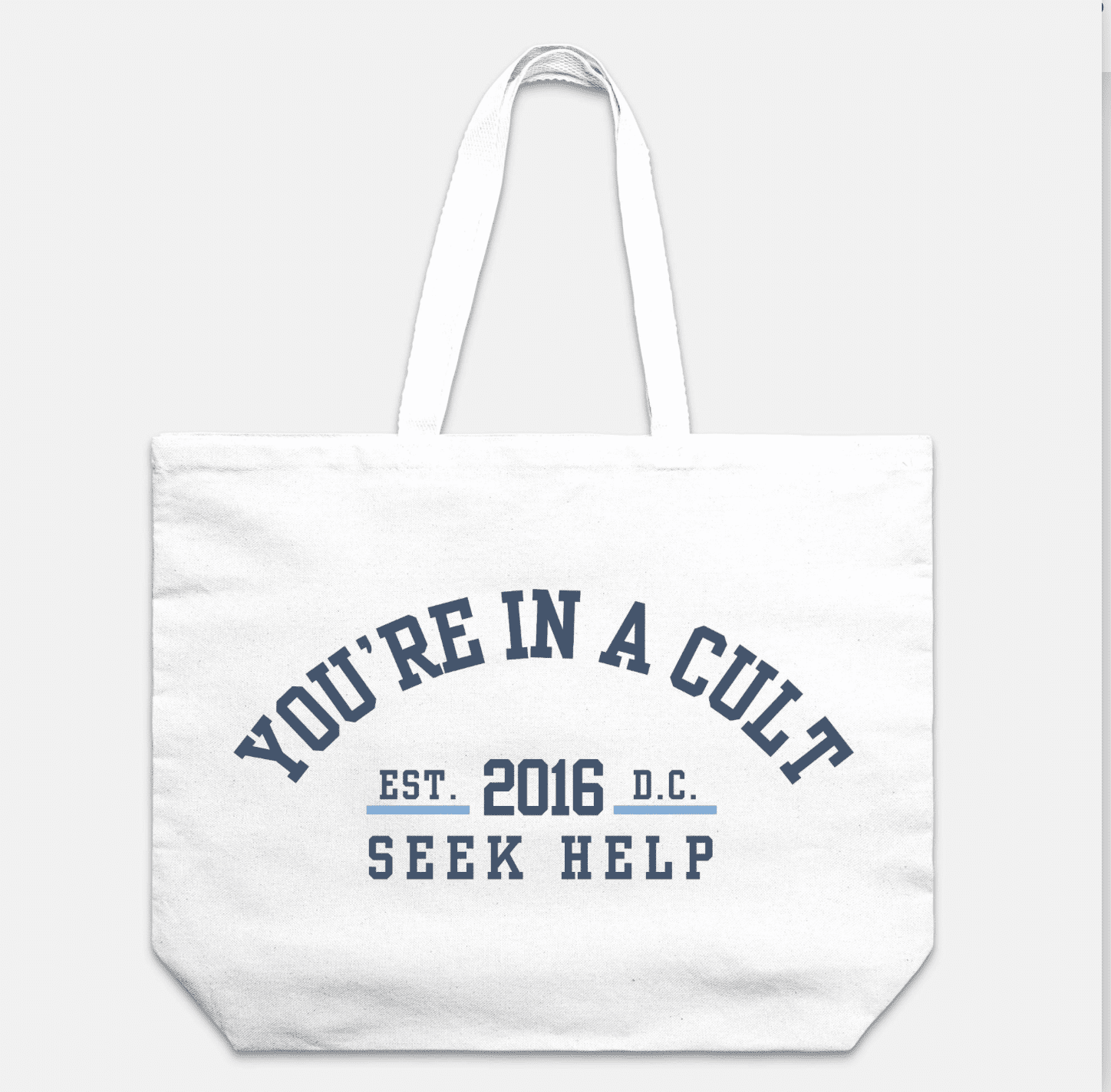 You're in a Cult Oversized Tote Little Blue Shop