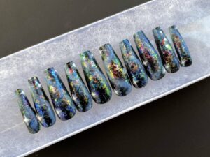 Lost in Space - Galaxy Handmade False Press-On Nail Extensions 10pcs