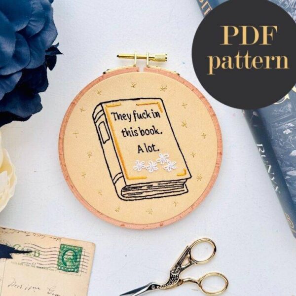 They fuck in this book // PDF Pattern Download 5” hoop
