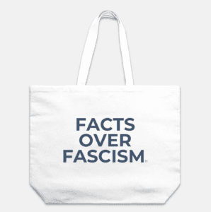 Facts Over Fascism Oversized Tote Little Blue Shop