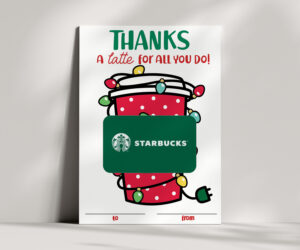 thanks a latte for all you do coffee gift card holder