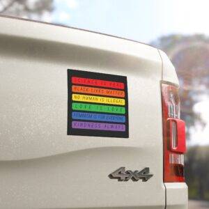 science is real liberal social justice car magnet