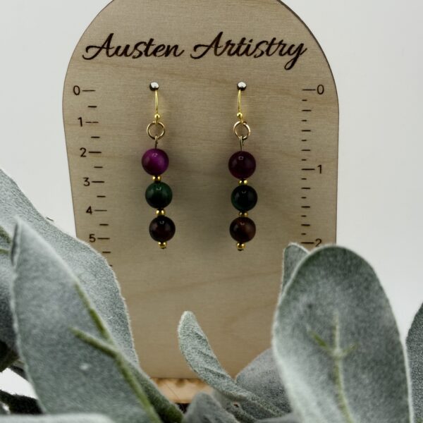 Bejeweled Tiger’s Eye Earrings