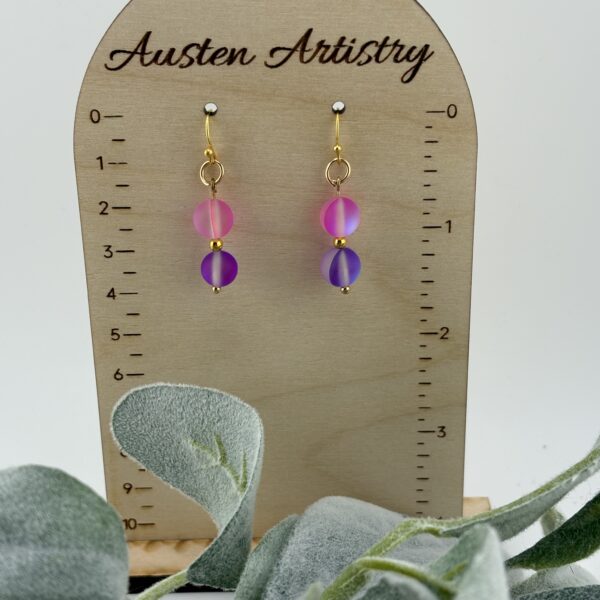 Neon Pink & Purple Earrings