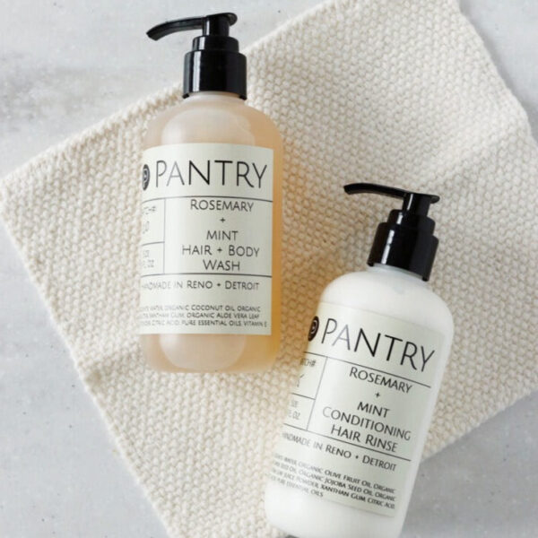 Stimulating + Conditioning Hair Combo – Rosemary + Mint Shampoo, Body Wash + Conditioner No SLS, Parabens, Phthlates or Fragrances