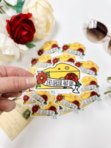 STICKER!! Eat cheese and sin