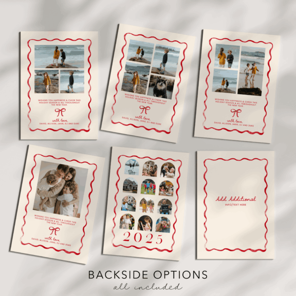 Bow Christmas Photo Card – CANVA Template