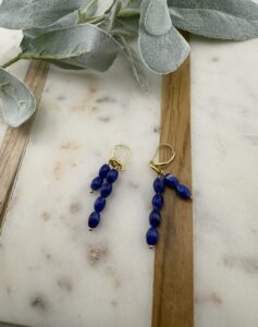 Blue Glass Earrings