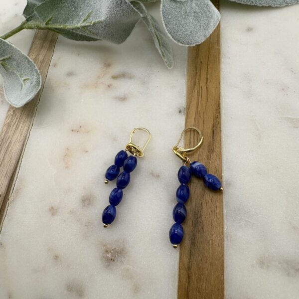 Blue Glass Earrings