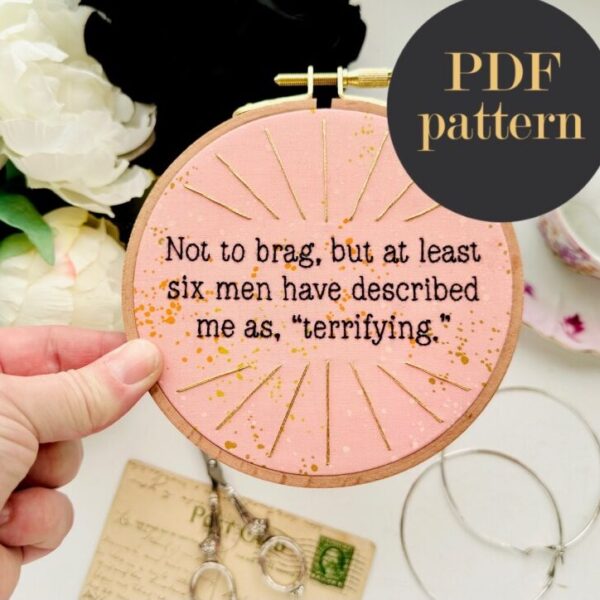 Scare more men pattern collection// Embroidery PDF Pattern Download 4 and 5 inch