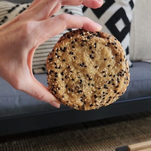 Sesame Tahini cookie with dark chocolate and sea salt – 1 dozen