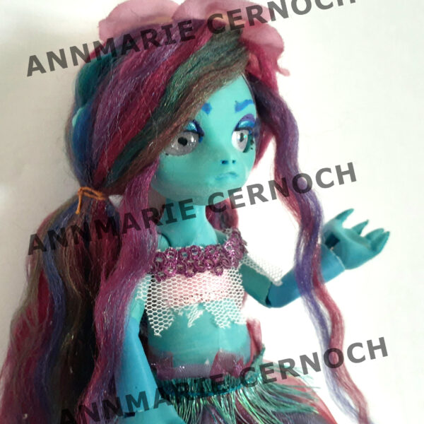 OOAK Faun Doll (small teal/purple bjd)