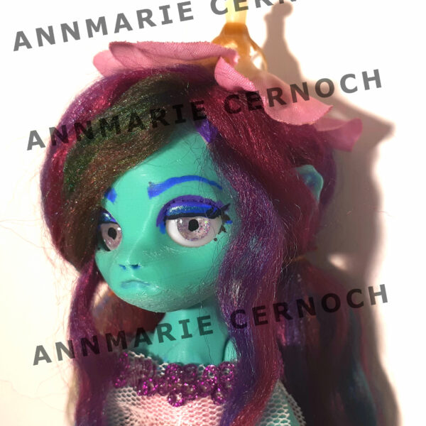 OOAK Faun Doll (small teal/purple bjd)