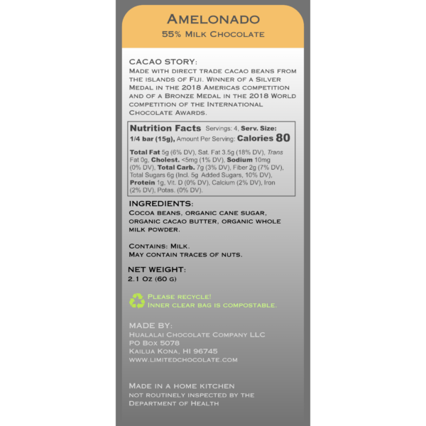 Fiji Amelonado – 55% Milk Chocolate