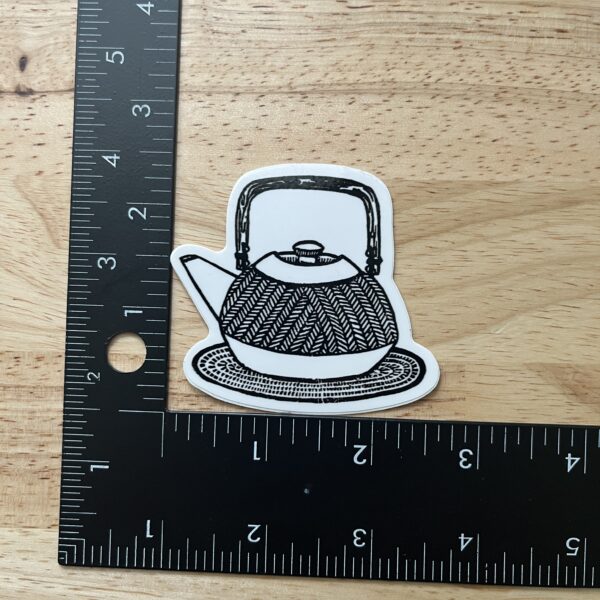 Tea Kettle Sticker – weatherproof adhesive, UV protective laminate