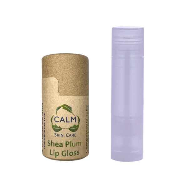 Shea Plum Lip Gloss in Biodegradable Eco Paper Tubes by CALM Skin Care