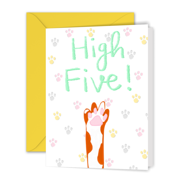 Cat’s Paw High Five Greeting Card