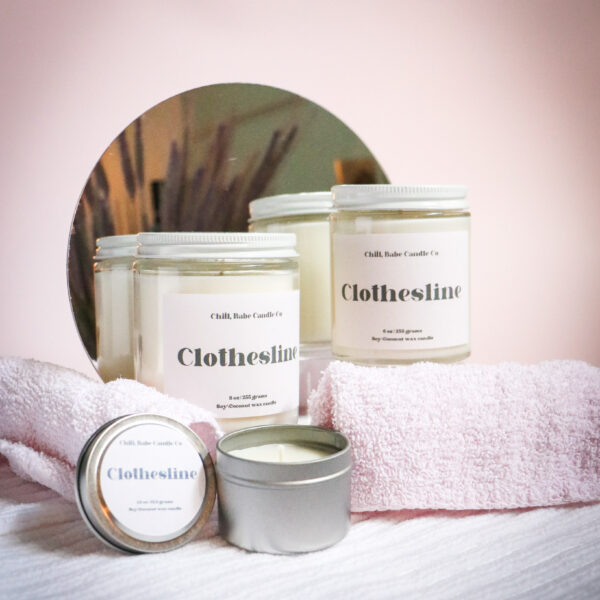 Clothesline Candle | Cotton +Iris