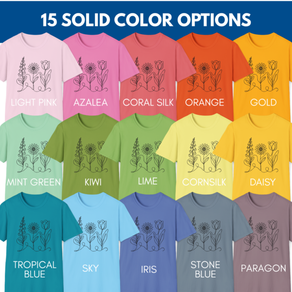 Subtle FDT Flowers Unisex Softstyle T-Shirt | Foxglove Daisy Tulip Anti-Trump Tee