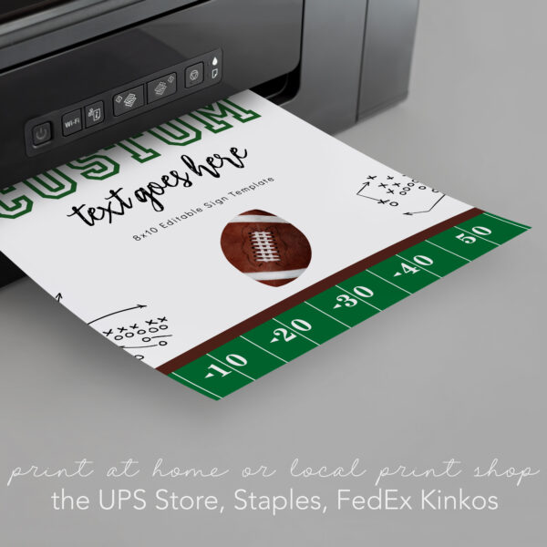 First Year Down Football Custom Sign – EDITABLE TEMPLATE