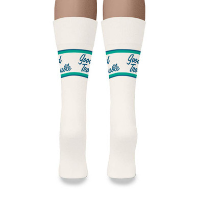 Democracy Forward “Good Trouble” White/Cream Crew Sock