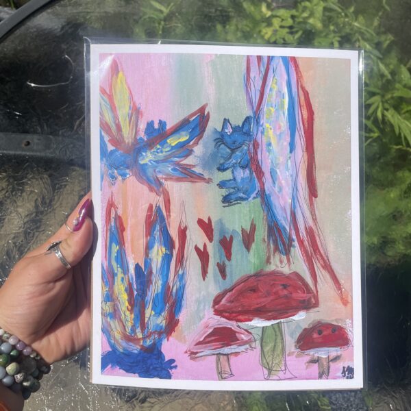 “Fairy Cats” Original Artwork Print