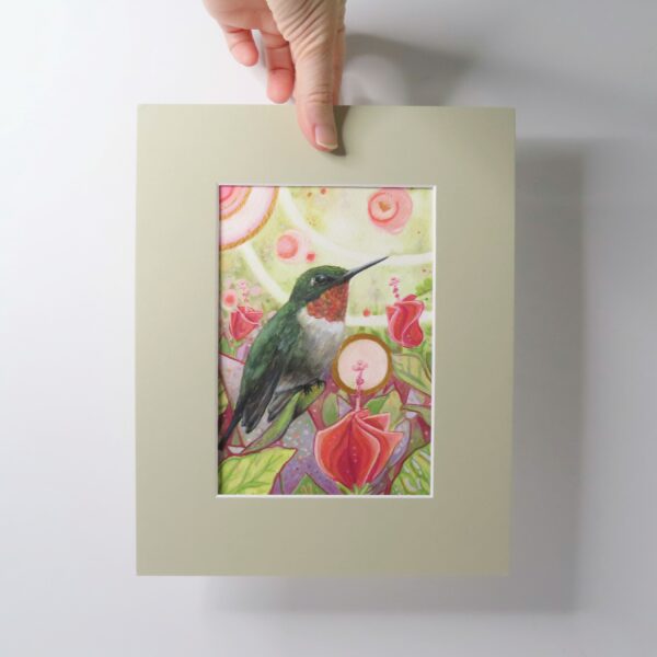 Ruby Throated Hummingbird – Original painting
