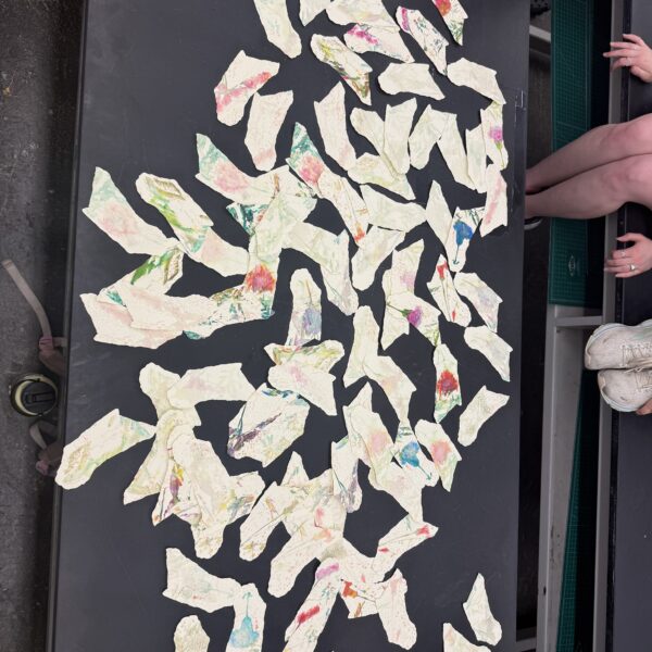 “Love Preserved In Time” Crystal Watercolor Screen Printed Monoprint Bookmarks