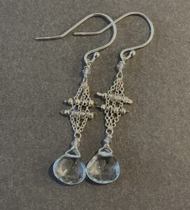 Blue Topaz Weave Earrings