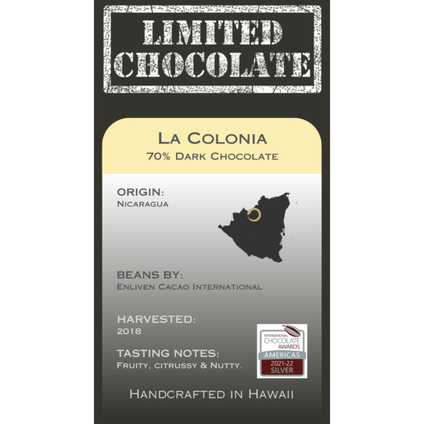 Nicaragua La Colonia – 70% Dark Chocolate