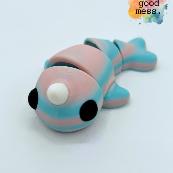 Narwahl Fidget Friend – Trans Pride Flag Color Wave