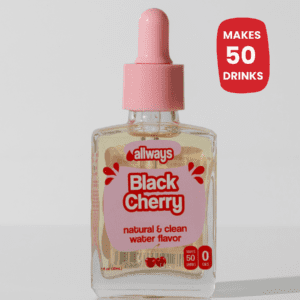 Natural Black Cherry Water Enhancer | Sugar-Free, Zero Calories, Monk Fruit Sweetened | Glass Bottle for On-the-Go Hydration | Kids & Adults | 50 Servings