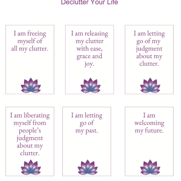 Printed Declutter Affirmations | Inspire a Clutter-Free Life