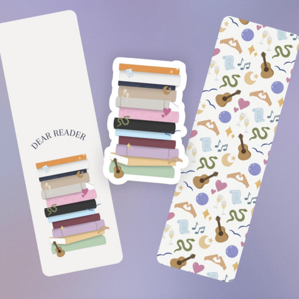 Eras Bookshelf Sticker & Bookmark Bundle