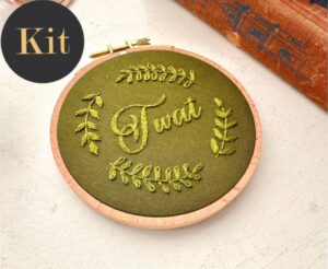 Twat 4 inch Monochrome Embroidery // KIT Multiple color options