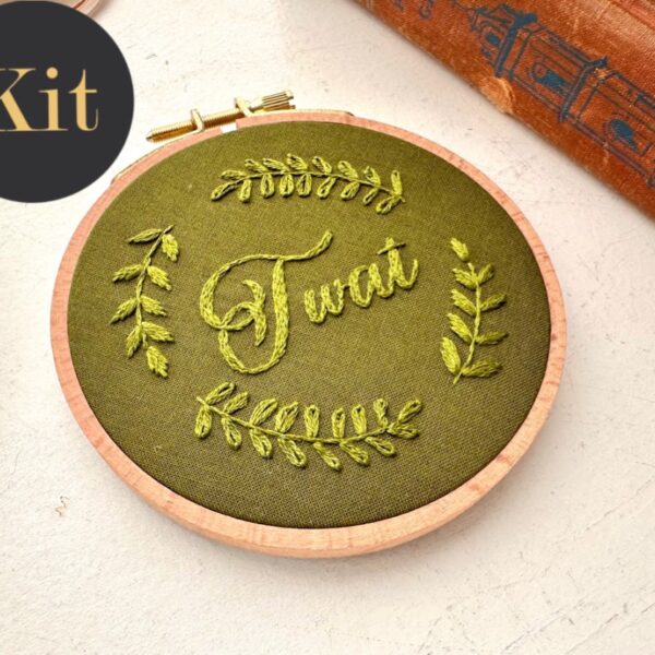 Twat 4 inch Monochrome Embroidery // KIT Multiple color options