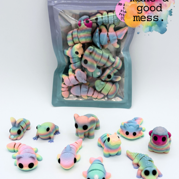Tiny Fidget Friends 10 Pack – Pastel Rainbow