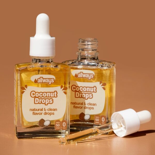 Natural Coconut Water Enhancer | Sugar-Free, Zero Calories, Monk Fruit Sweetened | Glass Bottle for On-the-Go Hydration | Kids & Adults | 50 Servings