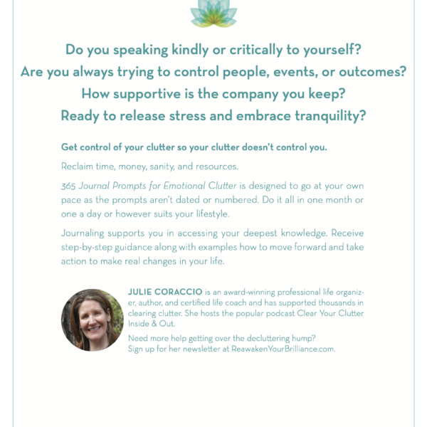 Emotional Ease Journal – 365 Daily Prompts to Clear Emotional Clutter & Find Peace