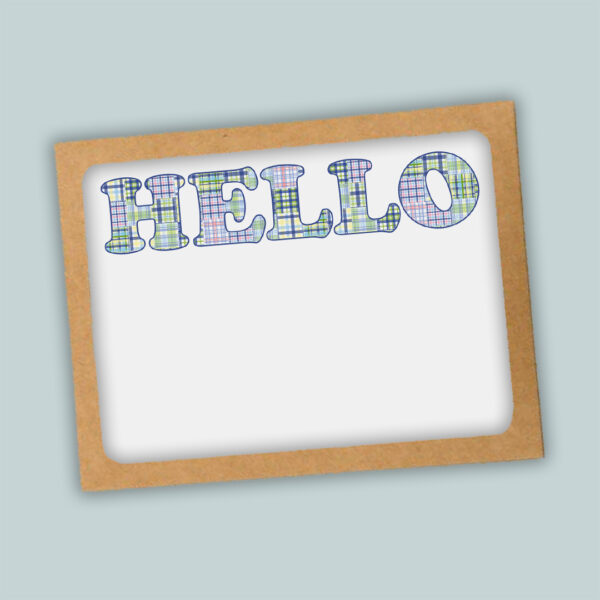 Madras Plaid Note Cards | Boxed Stationery | Set of 12