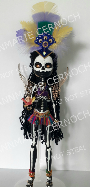 OOAK Halloween Dolls (Carnival Skeleton)
