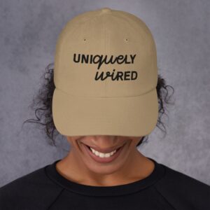 Uniquely Wired Dad Hat - black embroidery