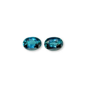 Indicolite Tourmaline - Pair of Faceted Ovals