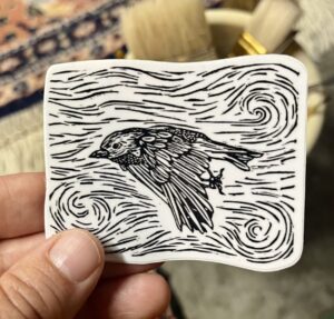 Bird in Flight Sticker - weatherproof adhesive, UV protective laminate