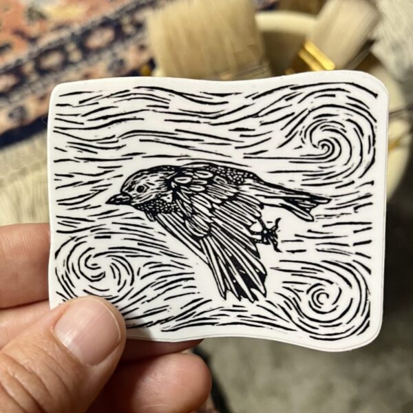 Bird in Flight Sticker – weatherproof adhesive, UV protective laminate