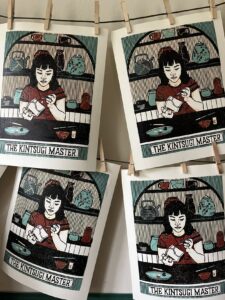 “The Kintsugi Master” Limited Edition Linoleum Block Print - Oracle Deck Print