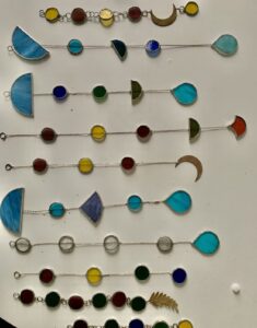 Stained glass mobiles multicolored